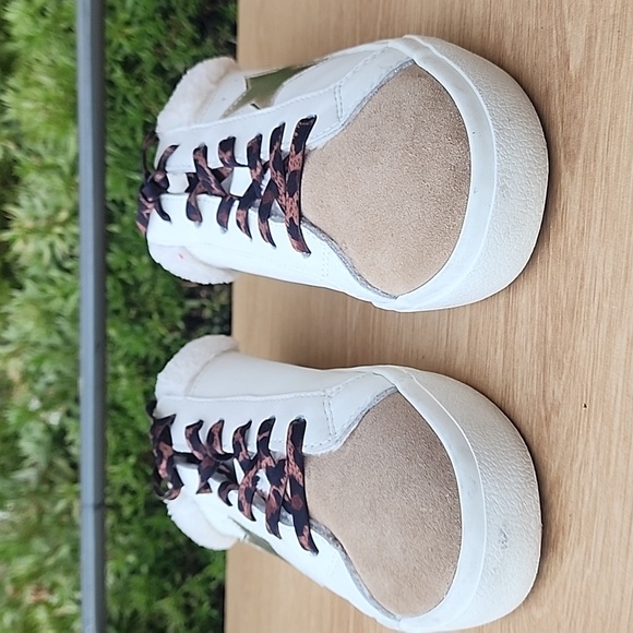 Vintage Havana Hearty Sneaker Mule Women Size 8.5 White Taupe Gold - Picture 2 of 15